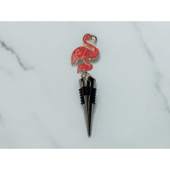 Whimsical Flamingo Wine Bottle Stopper - Fun Resin Stopper for Wine Lovers - Picture 4 of 4